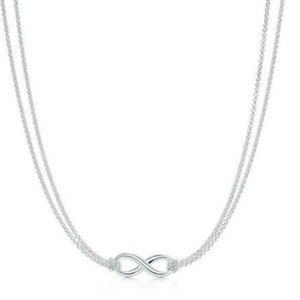 Tiffany & Co. Infinity Double Chain Necklace .925
